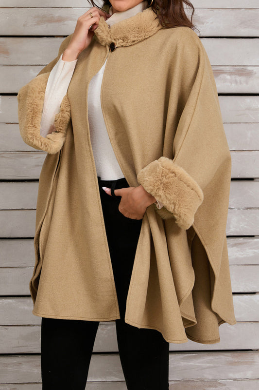 Nude Casual Cloak Coat